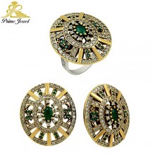 Gümüş Otantik Taşlı Set